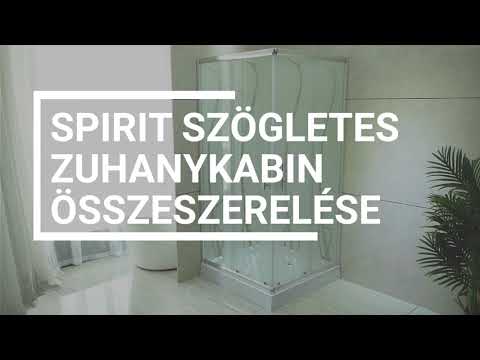 Spirit Matt 90x90 cm íves zuhanykabin zuhanytálcával