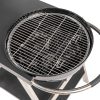 MIR709 Faszenes grill polccal és kerekekkel 56 cm
