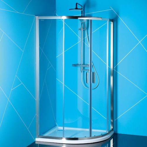 Polysan easy line 90x120 cm íves aszimmetrikus zuhanykabin zuhanytálca nélkül