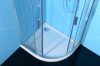 Polysan easy line 80x100 cm íves aszimmetrikus zuhanykabin zuhanytálca nélkül