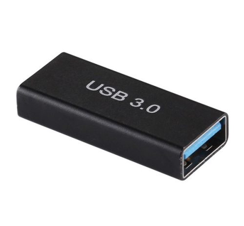 Adapter (USB 3.0+USB 3.0 aljzat, pendrive csatlakoztatásához, OTG) FEKETE