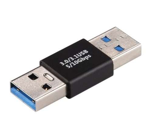 Adapter (USB 3.0 aljzat - USB 3.0 M, pendrive csatlakoztatás, OTG) FEKETE