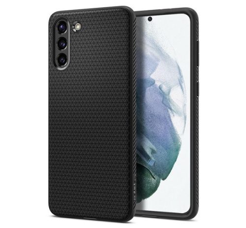 SPIGEN LIQUID AIR szilikon telefonvédő (ütésállóság, légpárnás sarok, rombusz) FEKETE