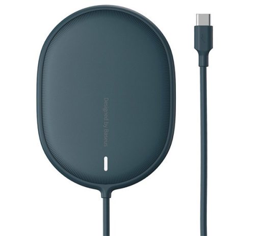 BASEUS hálózati töltő állomás (15W, gyorstöltő, wireless, MagSafe, Type-C) SÖTÉTKÉK