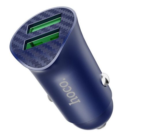 HOCO Z39 autós töltő 2 USB aljzat (18W, gyorstöltő 3.0) KÉK