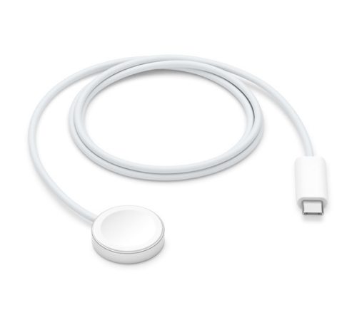 APPLE asztali töltő (gyorstöltő, MX2H2ZM/A utód,  wireless, 100cm, Type-C, Apple Watch töltő) FEHÉR