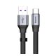 BASEUS NIMBLE adatkábel (USB - Type-C, 2A, gyorstlöltő 3.0, 23cm, lapos kábel) FEKETE