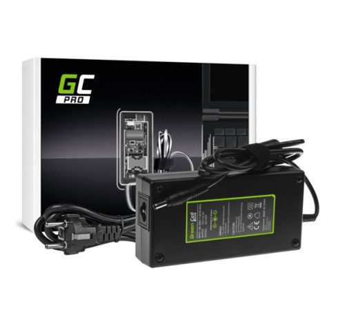 GREEN CELL PRO töltő és AC adapter (19V/9.5A, 180W, kerek (5.5-2.5mm) MSI GT60 GT70 GT680 GT683 Asus ROG G75) FEKETE