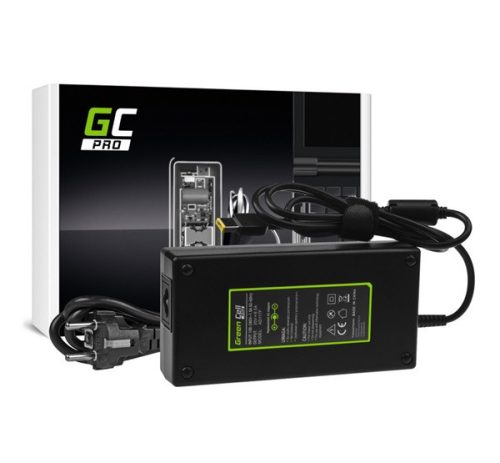 GREEN CELL PRO töltő és AC adapter (20V/8.5A, 170W, négyszögletű (Lenovo Slim Tip) Lenovo Legion 5-15 15ARH05) FEKETE