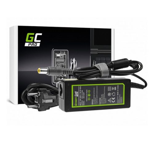 GREEN CELL PRO töltő és AC adapter (20V/3.25A, 65W, DC csatlakozó (7.7-5.5mm) Lenovo B580 B590 ThinkPad T400) FEKETE