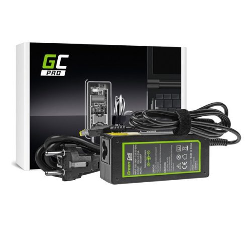 GREEN CELL PRO töltő és AC adapter (20V/3.25A, 65W, négyszögletű (Lenovo Slim Tip) Lenovo B50-80 G50 G50-30 V) FEKETE