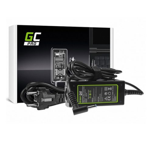 GREEN CELL PRO töltő és AC adapter (19.5V/2.31A, 45W, DC csatlakozó (4.5-3.0mm) HP 250 G2 G3 G4 G5 255 G2 G3) FEKETE