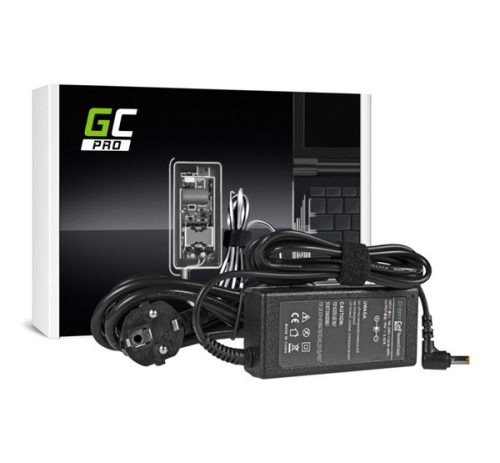 GREEN CELL PRO töltő és AC adapter (19V/3.42A, Acer Aspire 5741G 5742 5742G E1-521 E1-531 E1-531G E1-570 E1-57) FEKETE