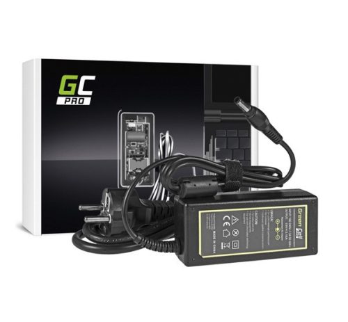 GREEN CELL PRO töltő és AC adapter (19V/3.16A, 60W, Samsung R519 R719 RV510 NP270E5E NP275E5E NP300E5A NP300E5) FEKETE