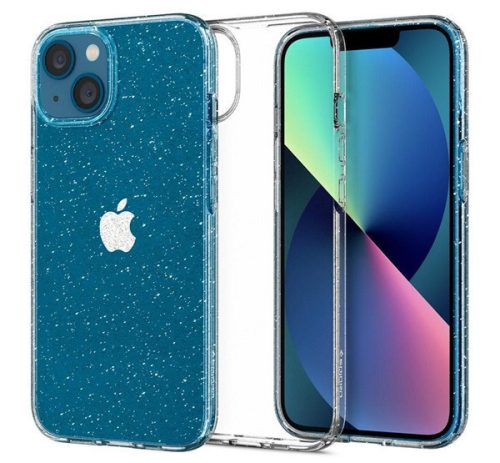 SPIGEN LIQUID CRYSTAL GLITTER szilikon telefonvédő (ütésállóság, légpárnás sarok, csillámporos) ÁTLÁTSZÓ