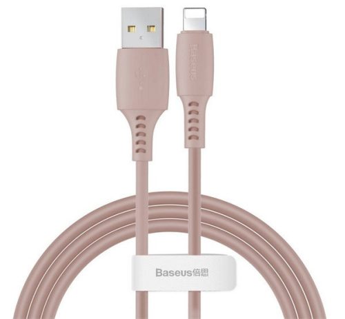 BASEUS COLORFUL adatkábel (USB - lightning, 2.4A, 120cm) RÓZSASZÍN