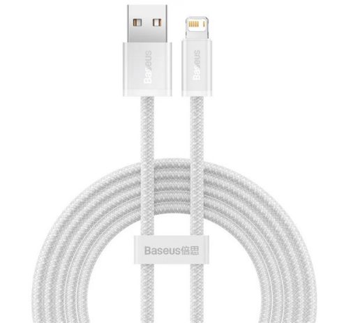 BASEUS DYNAMIC adatkábel (USB - lightning, 2.4A, PD gyorstöltő, 100cm) FEHÉR