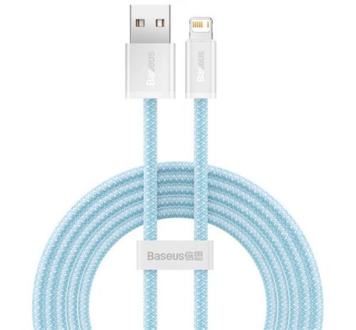 BASEUS DYNAMIC adatkábel (USB - lightning, 2.4A, PD gyorstöltő, 100cm) VILÁGOSKÉK