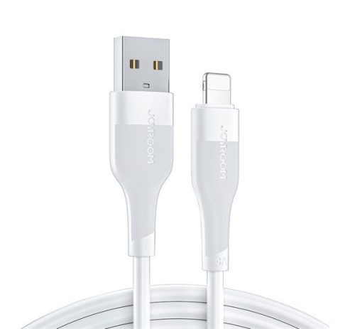 JOYROOM M12 adatkábel (USB - lightning, 3A, gyorstöltő, 100cm, törésgátló) FEHÉR