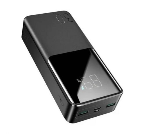 JOYROOM vésztöltő 2 USB+Type-C+lightning (30000mAh, 22.5W, PD gyorstöltő 3.0) FEKETE