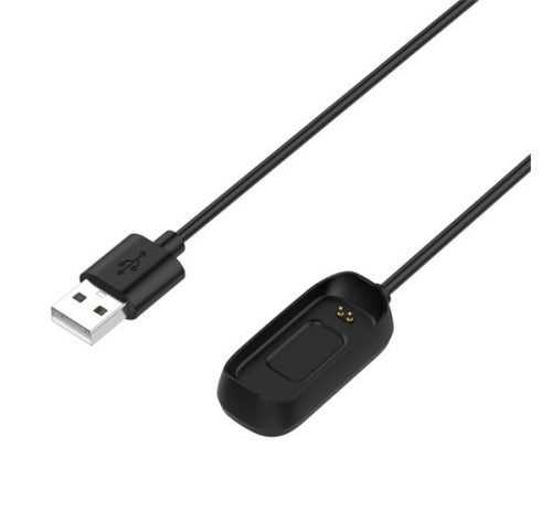 USB töltő (mágneses csatlakozás, okosóra töltés, 100cm) FEKETE