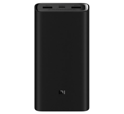 XIAOMI POWERBANK 3 vésztöltő 2 USB+Type-C aljzat (20000mAh, 50W, gyorstöltő) FEKETE