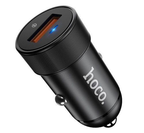 HOCO Z32A autós töltő USB aljzat (18W, PD gyorstöltő 3.0, LED jelzés) FEKETE