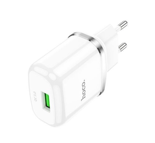 HOCO N3 hálózati töltő USB aljzat (18W, gyorstöltő 3.0) FEHÉR