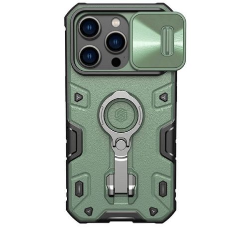 NILLKIN CAMSHIELD ARMOR PRO defender szilikon telefonvédő (ütésállóság, tartógyűrű) SÖTÉTZÖLD