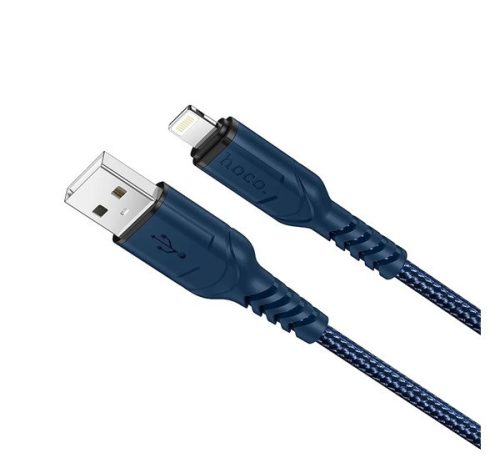 HOCO X59 adatkábel (USB - lightning, 2.4A, gyorstöltő, 100cm) SÖTÉTKÉK