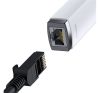 BASEUS LITE adapter kábel (Ethernet aljzat - USB, RJ45, 100MB/s, LAN, 10cm) FEHÉR