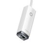 BASEUS LITE adapter kábel (Ethernet aljzat - Type-C, RJ45, 100MB/s, LAN, 10cm) FEHÉR