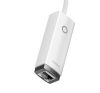 BASEUS LITE adapter kábel (Ethernet aljzat - USB 3.0, RJ45, 1000MB/s, LAN, 10cm) FEHÉR