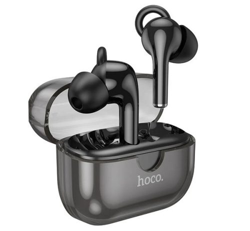 HOCO CANTANTE bluetooth fülhallgató SZTEREO (v5.3, TWS, mikrofon, zajszűrő + töltőtok) FEKETE