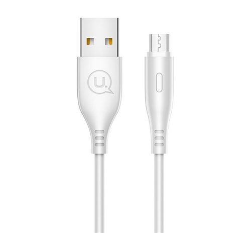 USAMS U18 adatkábel (USB - microUSB, 2A, gyorstöltő, 100cm) FEHÉR