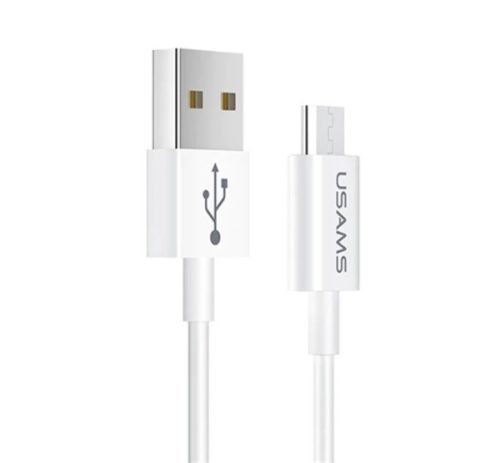 USAMS U23 adatkábel (USB - microUSB, 2A, gyorstöltő, 100cm) FEHÉR