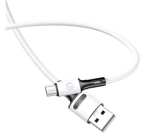 USAMS U52 adatkábel (USB - microUSB, 2A, gyorstöltő, 100cm, törésgátló) FEHÉR