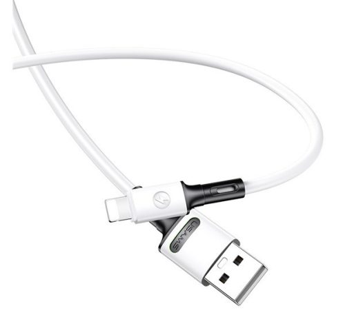 USAMS U52 adatkábel (USB - lightning, 2A, gyorstöltő, 100cm, törésgátló) FEHÉR