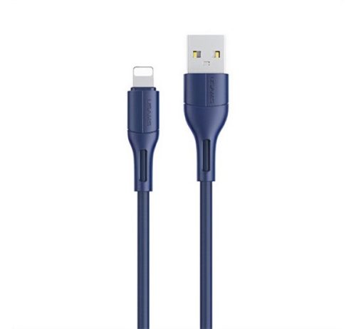 USAMS U68 adatkábel (USB - lightning, 2A, gyorstöltő, 100cm) SÖTÉTKÉK