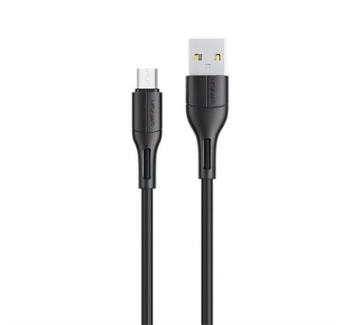 USAMS U68 adatkábel (USB - microUSB, 2A, gyorstöltő, 100cm) FEKETE