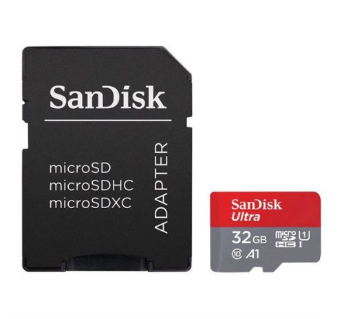 SANDISK ULTRA memóriakártya 32GB (microSDHC, Class 10, UHS-1, 120MB/s) + SD adapter