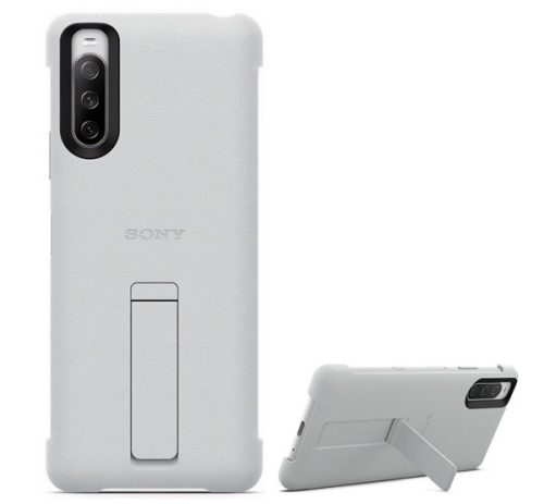 SONY műanyag telefonvédő (ütésállóság, kitámasztó) VILÁGOSSZÜRKE