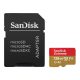 SANDISK EXTREME memóriakártya 128GB (microSDXC, Class 10, UHS-1, 190MB/s) + SD adapter