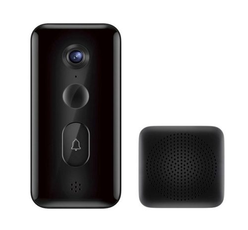 XIAOMI Doorbell kamera (5200mAh belső akku, WiFi, infravörös éjjellátó, ajtócsengő, hangadás/rögzítés) FEKETE