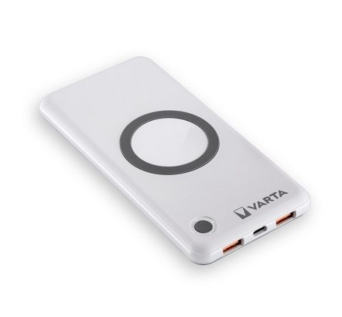 VARTA vésztöltő 2 USB+Type-C aljzat (10000mAh, 18W, wireless, LED jelzés) EZÜST