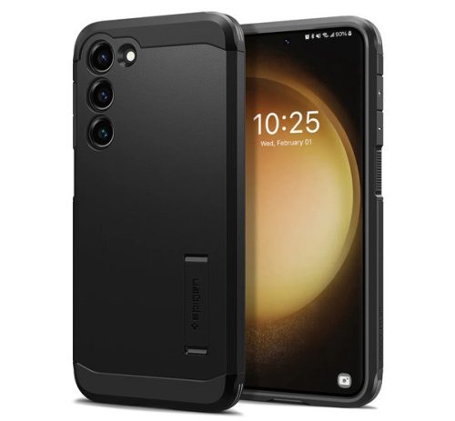 SPIGEN TOUGH ARMOR szilikon telefonvédő (ütésállóság, kitámasztó) FEKETE