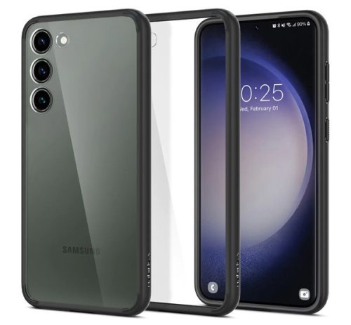 SPIGEN ULTRA HYBRID műanyag telefonvédő (ütésállóság, légpárnás keret) ÁTLÁTSZÓ/FEKETE