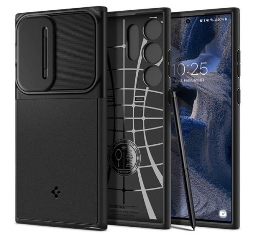 SPIGEN OPTIK ARMOR szilikon telefonvédő (kameravédő) FEKETE