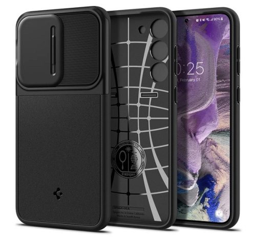 SPIGEN OPTIK ARMOR szilikon telefonvédő (kameravédő) FEKETE