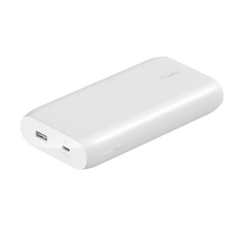 BELKIN BOOST CHARGE vésztöltő USB+Type-C aljzat (20000mAh, 30W, gyorstöltő + Type-C kábel) FEHÉR